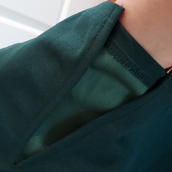 NWT Shein Fold Over Pleated Waist Fitted Bodycon Dress M - Picture 5 of 9